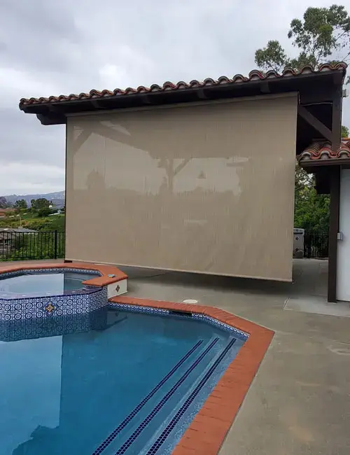 Outdoor Drop Shades & Solar Screens San Diego County, CA