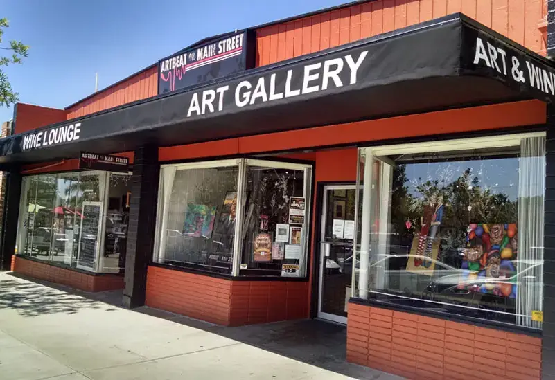 Commercial Storefront Awnings, Hand-Painted Graphics San Diego County