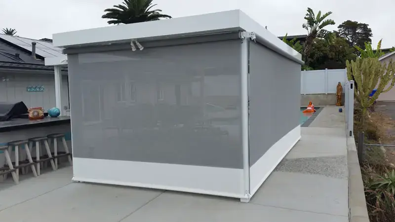 Patio Drop Shade Installation Escondido, California
