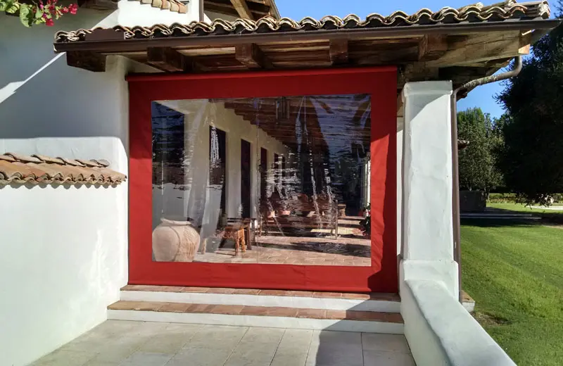 Outdoor Drop Roll Shades, San Diego