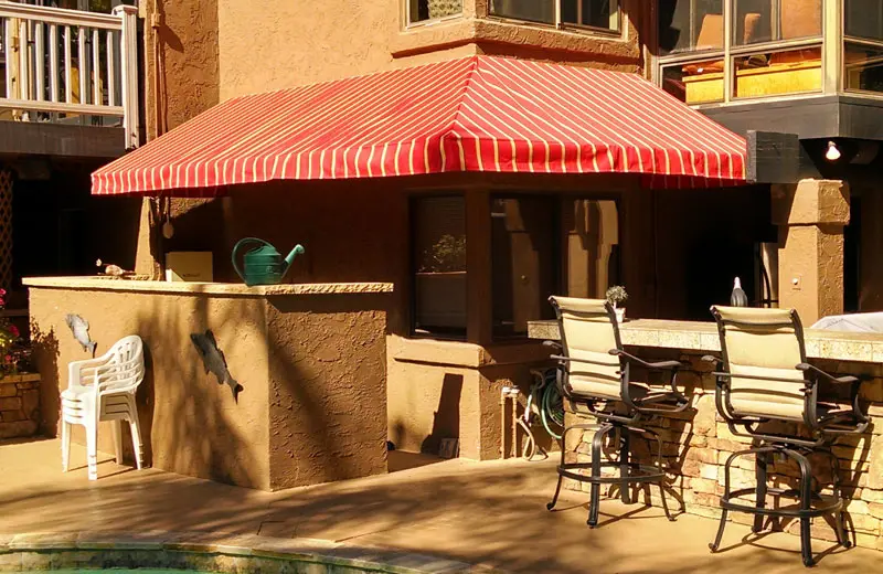 Two-Sided Stationary Awning in Escondido
