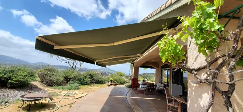 Automatic patio awning in Bonsall, CA
