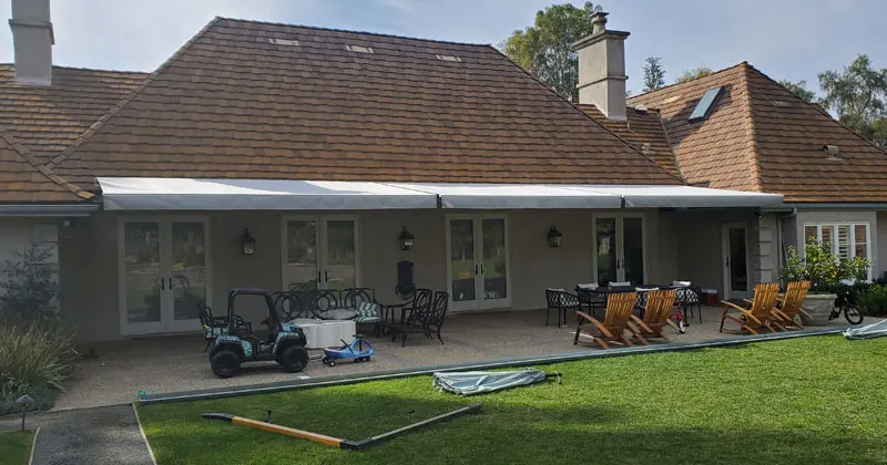 Motorized awning in Fairbanks Ranch, CA
